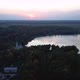 Stameriena Palace, Stameriena Lake at Sunset Aerial View in Autumn, Orthodox Church in Background. - VideoHive Item for Sale