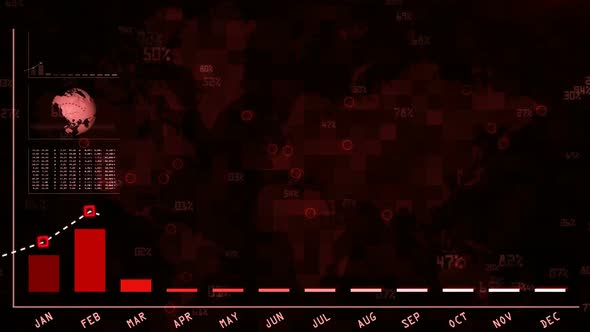 Growth Graphic Chart for Annual Year Report Red alt