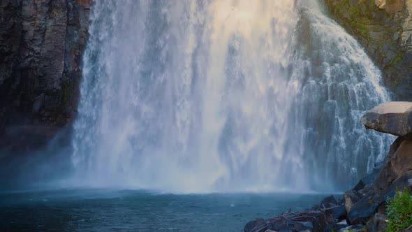 Rainbow Falls in the Ansel Adams Wilderness in California USA 