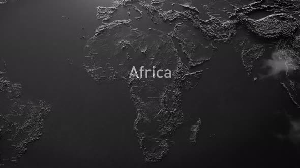 Abstract Cinematic Info Land Map Africa With Title