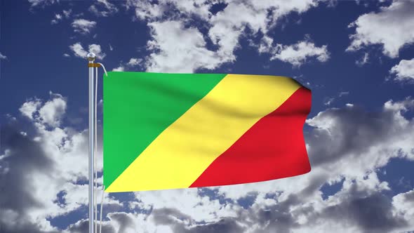 Republic Of The Congo Flag Waving