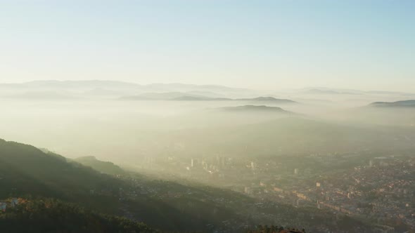 Aerial View Sarajevo Bosnia and Herzegovina