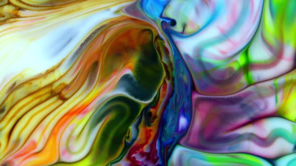 Abstract Colorful Sacral Liquid Waves Texture 56