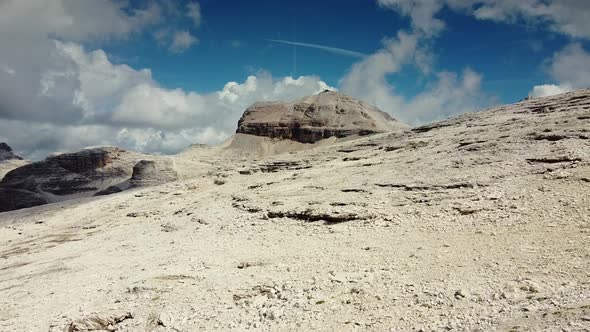 Drone Shot of the Dolomites Mountains in Italy