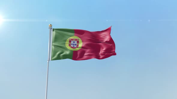 Portugal Flag Zoom Alpha Sky