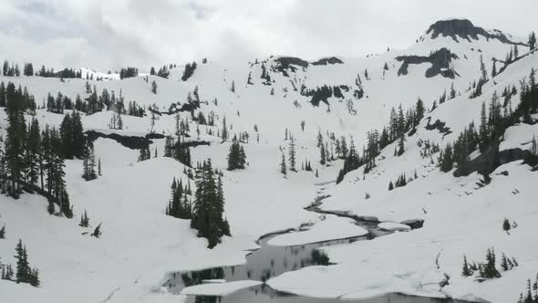 Mount Baker Washington Cascade Mountains Winter Scene