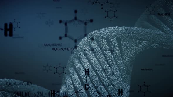 DNA Chain And Chemistry Formulas