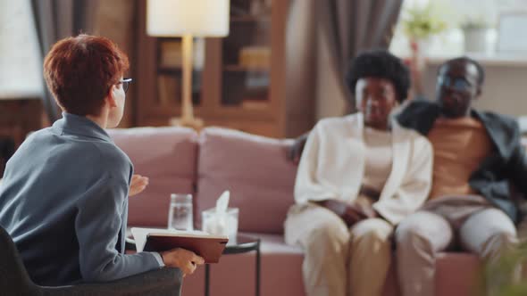 Family Psychologist Consulting African American Couple
