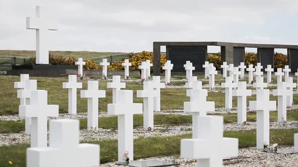 Darwin Cemetery in Malvinas (Argentine Military Cemetery, Falkland Islands).