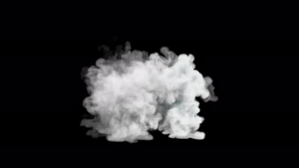White smoke transforms from dancing
