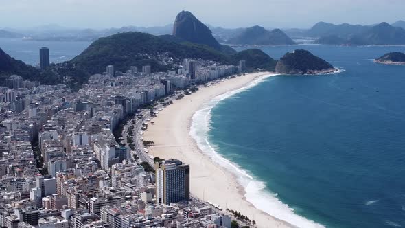 Summer travel at Rio de Janeiro Brazil. Landmark of coast city. Tropical travel