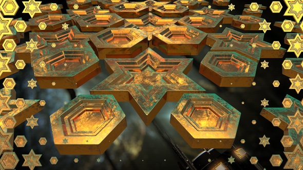 Asian Pattern Golden Transitions