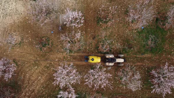 Spraying Tractor