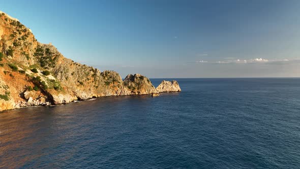 Alanya Castle Alanya Kalesi Aerial View 4K