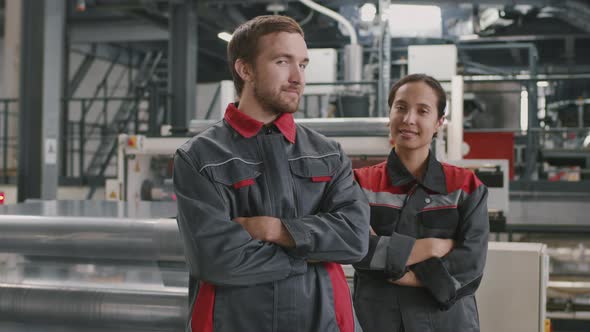 Portrait Of Engineers At Factory