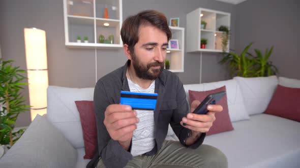 Man shopping with credit card