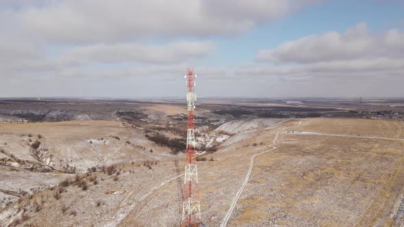 Communication tower in a rural location