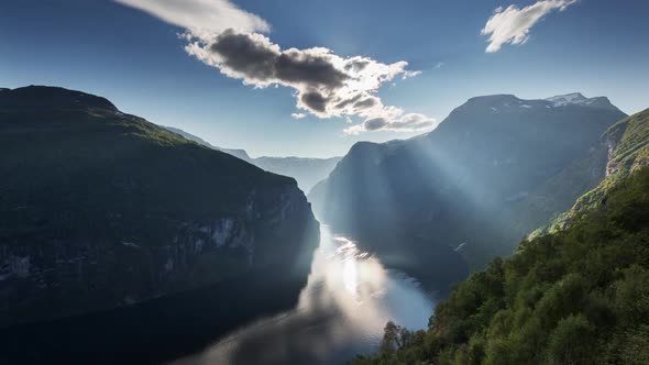 Geiranger fjord norway lake nature