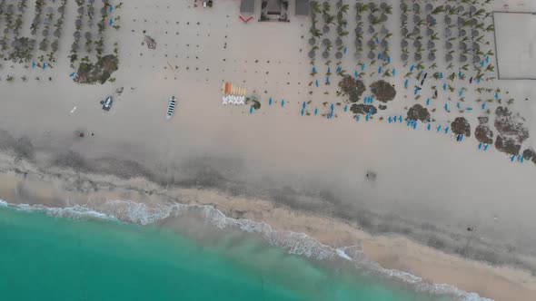 Aerial drone footage of the beautiful beach and coastline of Cape Verde (Capo Verde)