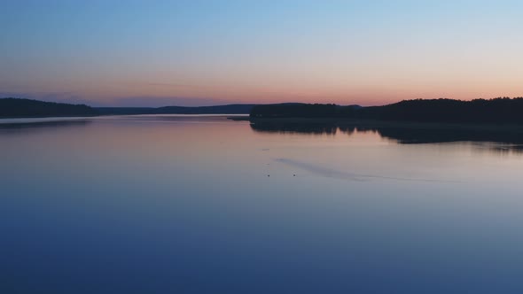 Calm Lake After Sunset
