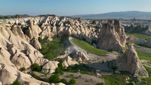 The best landscapes of Cappadocia aerial view 4 K