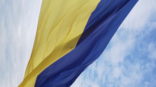 Vertical Video National Flag of Ukraine