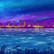 Retro City Over Ocean Landscape - VideoHive Item for Sale