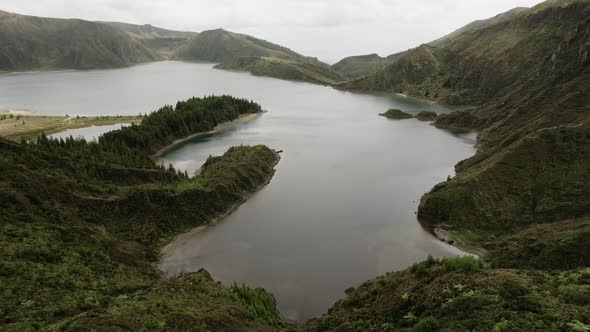 Lagoa Do Fogo Lake in Sao Miguel Island Azores Portugal