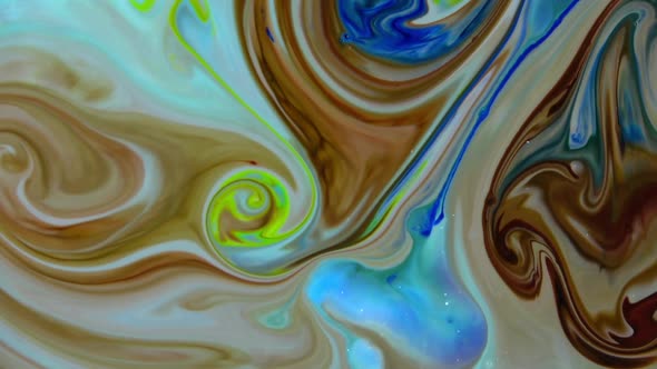 Abstract Colorful Sacral Liquid Waves Texture 607