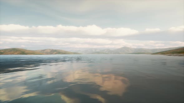 Beautiful Calm Lake with Sunset alt