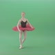 Classical Ballerina Girl Dancing Red Black Ballet On Green Screen - VideoHive Item for Sale