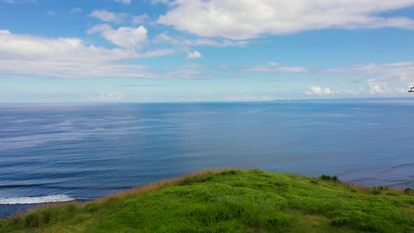 Lighthouse on a Tropical Island, View From Above. Basot Island, Caramoan, Camarines Sur, Philippines