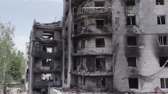 Consequences of the War in Ukraine  Ruined Multistorey House