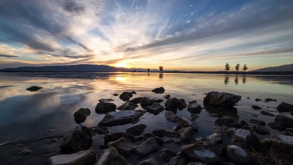 Slider Time Lapse Sunset on Utah Lake