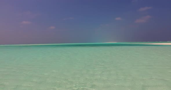 Wide angle aerial abstract view of a summer white paradise sand beach and turquoise sea background i