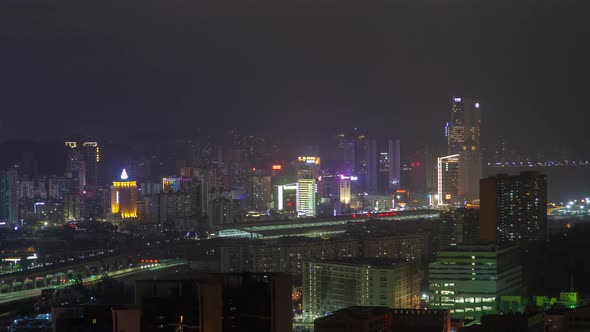 Macau – Zhuhai Border Earial Cityscape
