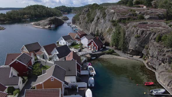 The small village of Gjeving in Tvedestrand, along the southern coast of Norway