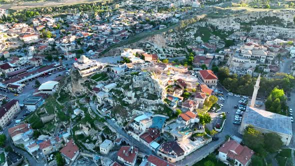 City Urgup Cappadocia aerial view 4 K View