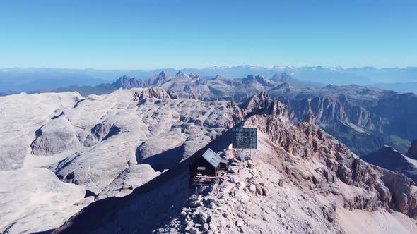 Aerial View from the Sella Group in the Dolomites