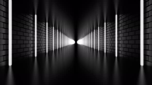 Black White Tunnel  Background Loop