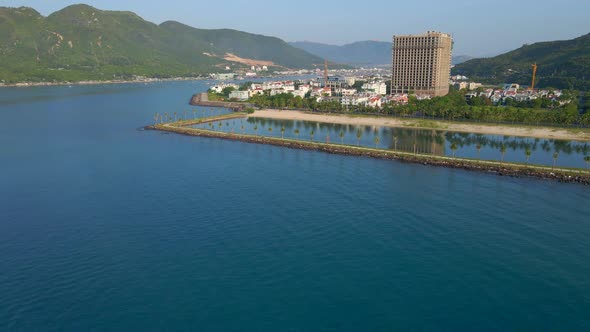 Aerial Shot of the An Vien District of the City of Nha Trang in Vietnam