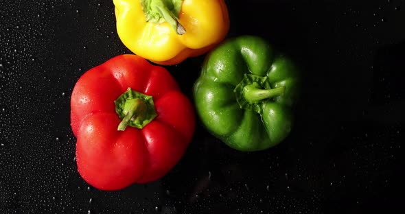 Three Colorful Fresh Peppers