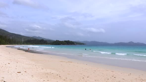 Paradise Beach With People