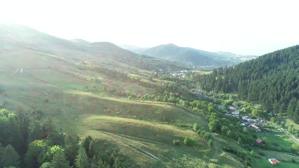 Sunny Day Over Mountain City