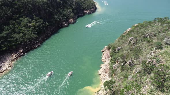 Capitolio lagoon tourism landmark at Minas Gerais state Brazil.