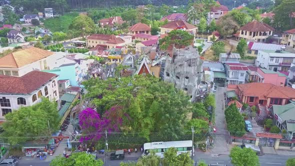 Flycam Removes From Architectural Masterpiece Crazy House