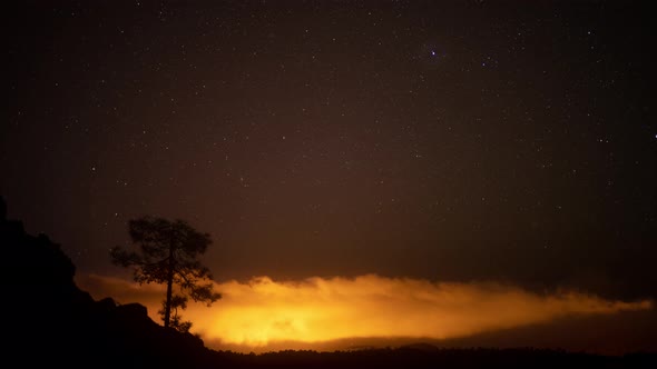 El Teide in Tenerife Canary Islands at Night