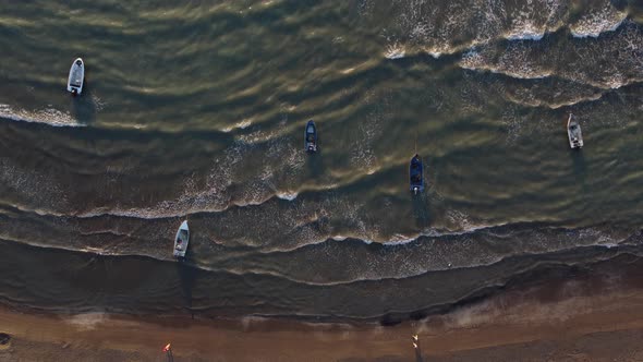 Soft Wave of the Sea on the Sandy Beach