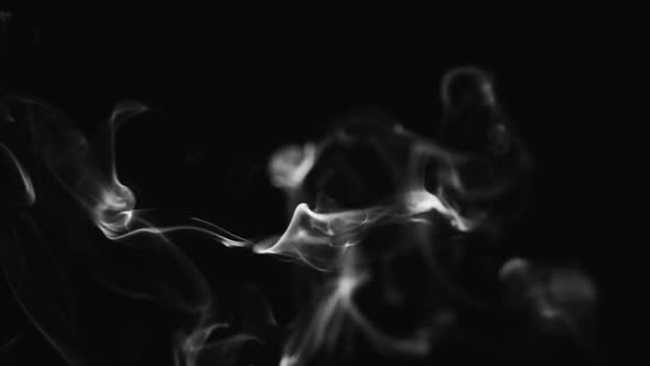 Background Smoke, Steam Swirling On A Black