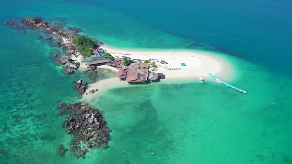 Aerial View of Koh Khai Nuai the Cat Island in Phuket Thailand